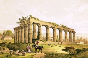 Ruinas del templo en Corinto de English School