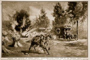 Atravesando el fuego de los proyectiles alemanes: Ambulancias motorizadas bajo fuego en el frente occidental, 1914-19