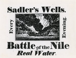 Sadlers Well. Batalla del Nilo en agua real. Todas las noches de English School