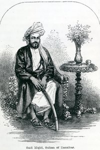 Said Majid, Sultán de Zanzíbar (grabado) de English School