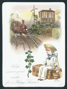 Niño marinero esperando el tren de English School
