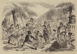 San Lunes, o el día festivo del pueblo, un picnic en Hampton Court de English School