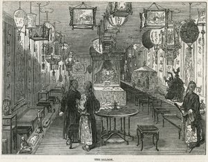 Salón de la chatarra china traída a Londres como curiosidad de English School