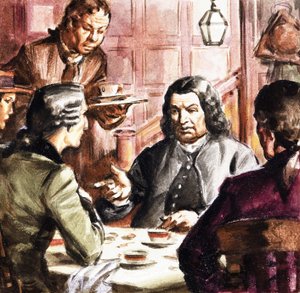 Samuel Johnson tomando té