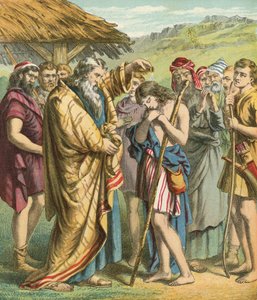 Samuel ungiendo a David como Rey de Israel de English School