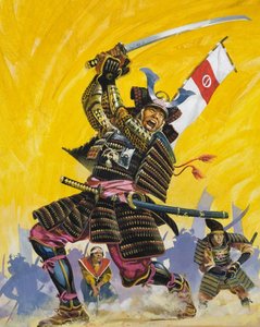 Samurai Warriors (gouache sobre papel)