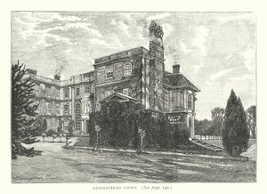 Sanderstead Court (grabado) de English School