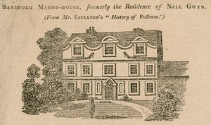 Sandford Manor House, Fulham, Londres, anteriormente la residencia de Nell Gwynne