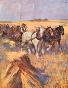 Saskatchewan, el escocés moderno en su autocarpeta (litografía en color) de English School