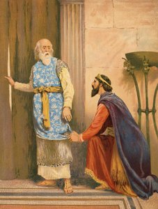 Saúl y Samuel, I Samuel, XV, 27 (litografia en color)