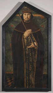 Rey sajón, c.1515 (óleo sobre tabla de roble) de English School