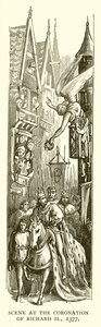 Escena en la coronación de Ricardo II, 1377 de English School