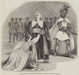 Escena de la Ópera "Otello," en el Teatro de Su Majestad de English School