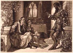 Escena de Otelo, Acto I Escena 3, de William Shakespeare de English School