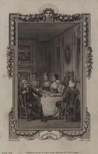 Escena de La historia de Sir Charles Grandison, de Samuel Richardson de English School