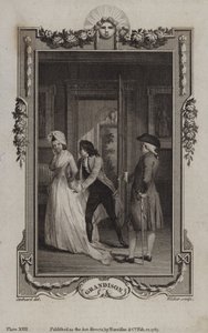 Escena de La historia de Sir Charles Grandison, de Samuel Richardson de English School