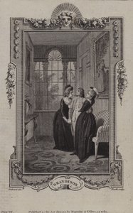 Escena de La historia de Sir Charles Grandison, de Samuel Richardson de English School