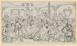 Escena de la vida en Londres de English School