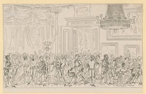 Escena de la vida en Londres de English School