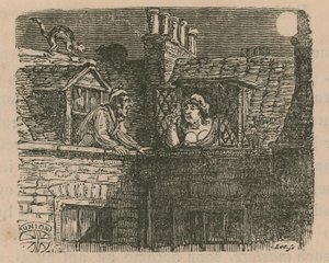Escena de la vida en Londres de English School