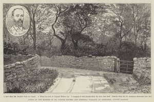 Escena del asesinato del Sr. Walter Bourke y el cabo Wallace, en Ardrahan, Condado de Galway