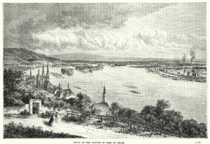 Escena en el Danubio en tiempos de paz de English School