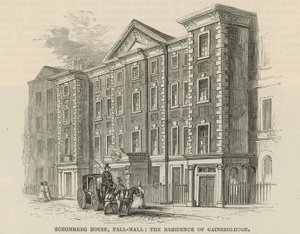 Schomberg House, Pall Mall, Londres, la residencia de Thomas Gainsborough