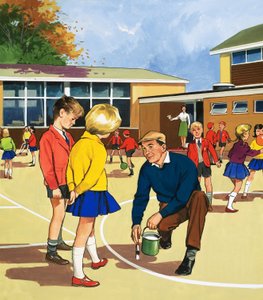 Conserje de escuela y hombre de mantenimiento de English School