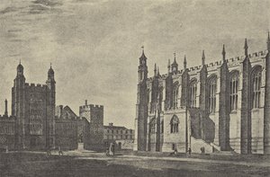 Patio escolar en 1814 (grabado) de English School