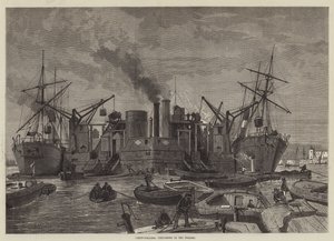Desembarco de colliers de tornillo en el Támesis de English School