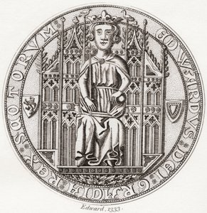 Sello de Edward Balliol, c. 1283-1367. de English School