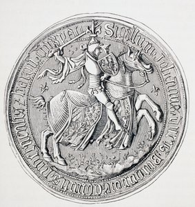 Sello de Juan II, Duque de Borgoña, Conde de Nevers y Barón de Donzy, c.1880 de English School