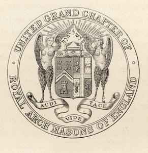 Sello del Gran Capítulo Unido de Masones del Real Arco de Inglaterra, 1817, de 