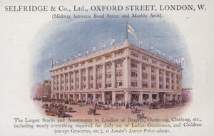 Selfridge and Company Limited, Oxford Street, Londres, Oeste de English School