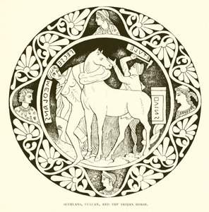 Sethlans, Vulcano y el caballo de Troya