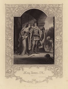 Shakespeare: Rey Enrique IV, Parte 1, Acto II, Escena 3 (grabado) de English School