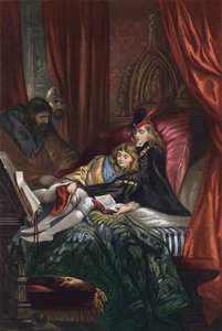 Shakespeare, Rey Ricardo III, Acto IV, Escena 3 (cromolito) de English School