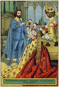 Shakespeare leyendo Macbeth en la corte de Isabel de English School