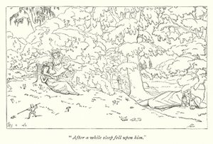 El Sueño de una Noche de Verano de Shakespeare; Titania dormida de English School