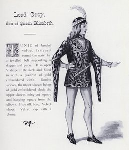 Lord Grey, hijo de la Reina Isabel en el Rey Ricardo III de Shakespeare (litografía) de English School