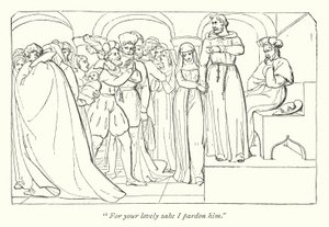Medida por Medida de Shakespeare; Claudio perdonado por el duque de English School