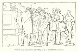 Pericles, Príncipe de Tiro de Shakespeare; Cleón muestra a Pericles la tumba de Marina de English School