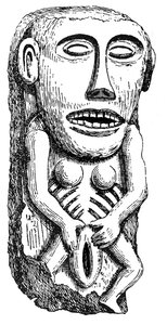 Sheela-na-Gig, del Castillo Ballinahend, Tipperary, Irlanda de English School
