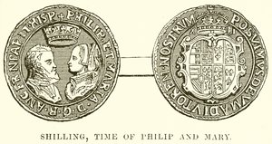 Chelín, época de Felipe y María de English School