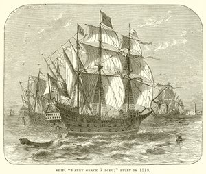 Barco, Harry Grace a Dieu; construido en 1513 de English School