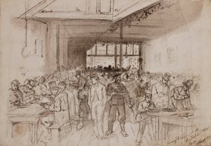 ¿Shoreditch, Cena de un penique en la Compañía de Carne Australiana, c.1860 de English School
