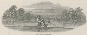 Barco siamés en el Serpentine, Hyde Park, Londres de English School