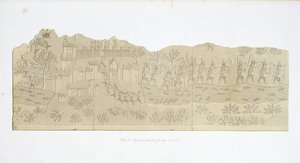 Asedio y saqueo de una ciudad, Koujunjik, lámina 40 de Nínive y sus Restos de Austen Henry Layard, publicado en 1849 de English School