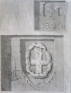 Firma de Ana Bolena durante su encarcelamiento en la Torre de Londres y la cruz de otro prisionero de English School