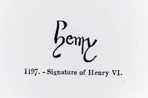 Firma de Enrique VI